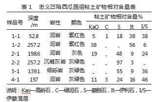 冀西北忠义凹陷西瓜园组含铀矿化层及粘土矿物特征论文